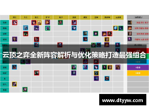 云顶之弈全新阵容解析与优化策略打造最强组合